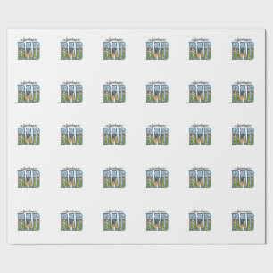 Vintage Baseball Dad Engraved Letter Shirt Design_ Wrapping Paper