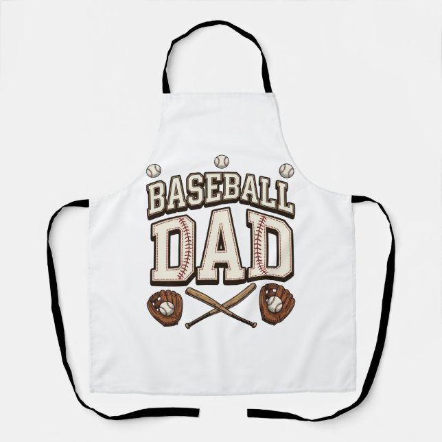 Vintage Baseball Dad Father’s Day Apron (Front)