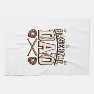 Vintage Baseball Dad Father’s Day Kitchen Towel