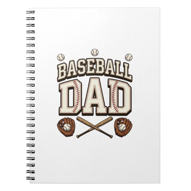 Vintage Baseball Dad Father’s Day Notebook (Front)