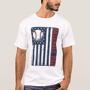 Vintage Baseball Dad Flag Shirt Design_1