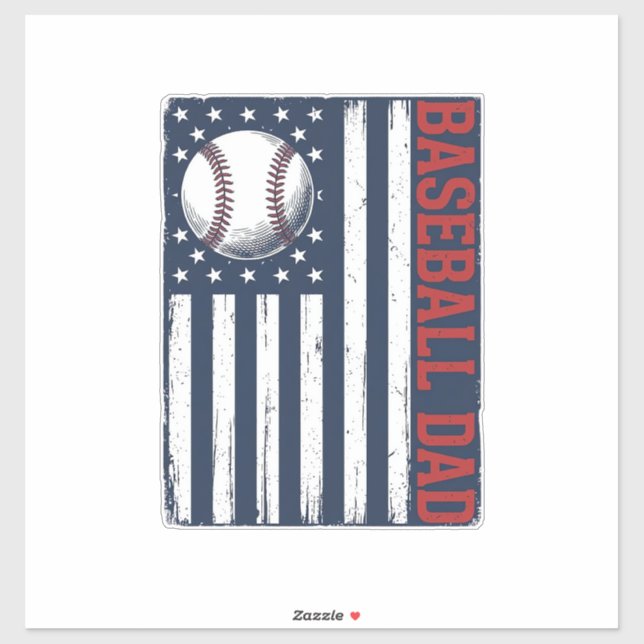 Vintage Baseball Dad Flag Shirt Design_1 (Sheet)