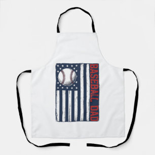 Vintage Baseball Dad Flag Shirt Design_1 Apron