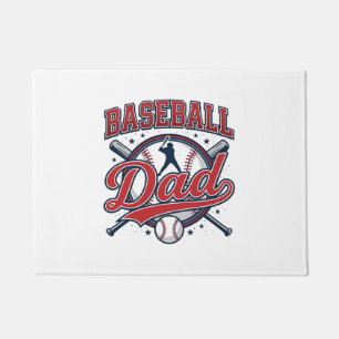 Vintage Baseball Dad Shirt Design_1 Doormat
