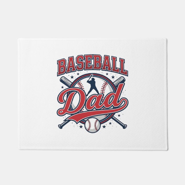 Vintage Baseball Dad Shirt Design_1 Doormat (Front)