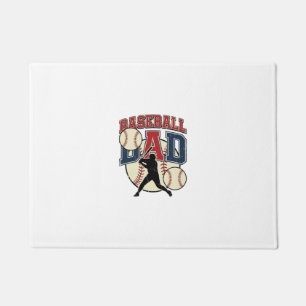Vintage Baseball Dad Shirt Design_1 Doormat