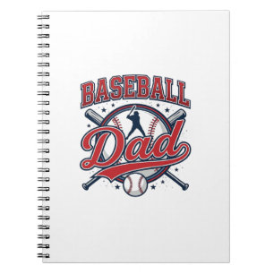 Vintage Baseball Dad Shirt Design_1 Notebook