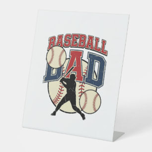 Vintage Baseball Dad Shirt Design_1 Pedestal Sign