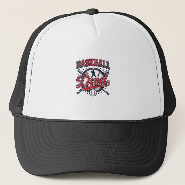 Vintage Baseball Dad Shirt Design_1 Trucker Hat (Front)