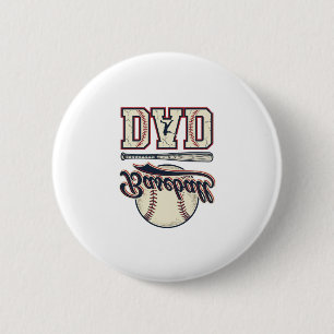 Vintage Baseball Dad Vector Shirt Design_1 2 Inch Round Button