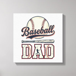 Vintage Baseball Dad Vector Shirt Design_1 Canvas Print