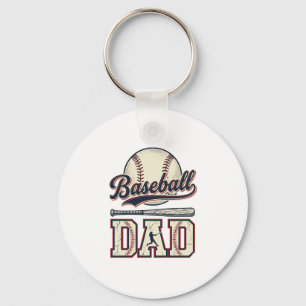 Vintage Baseball Dad Vector Shirt Design_1 Keychain