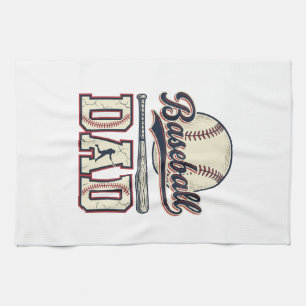 Vintage Baseball Dad Vector Shirt Design_1 Kitchen Towel