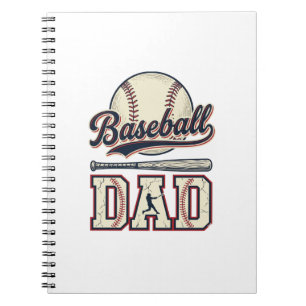 Vintage Baseball Dad Vector Shirt Design_1 Notebook