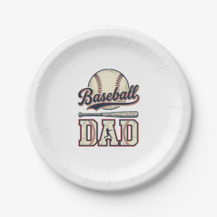 Vintage Baseball Dad Vector Shirt Design_1 Paper Plate