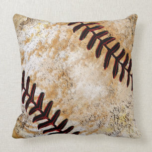 Vintage Baseball Decor for Guys, Vintage Baseball Throw Pillow