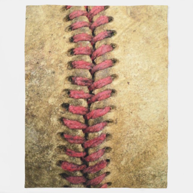 Vintage Baseball Fleece Blanket (Front)