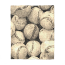 Vintage baseball fleece blanket