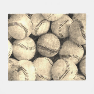 Vintage baseball fleece blanket