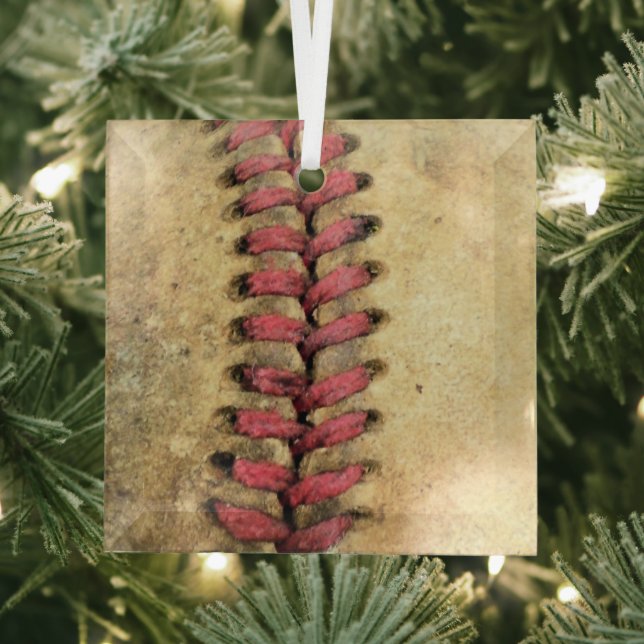 Vintage Baseball Glass Ornament (Insitu)