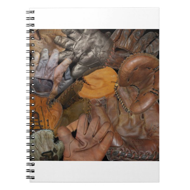 vintage baseball gloves notebook (Front)