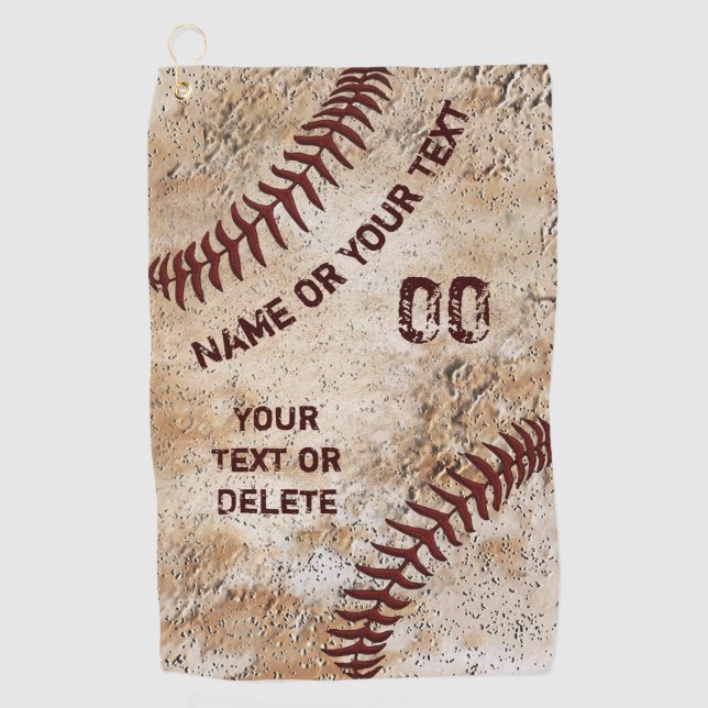 Vintage Baseball Golf Towel (Front)