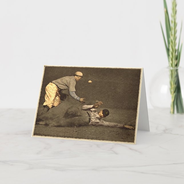 Vintage Baseball Greeting Card (Front)
