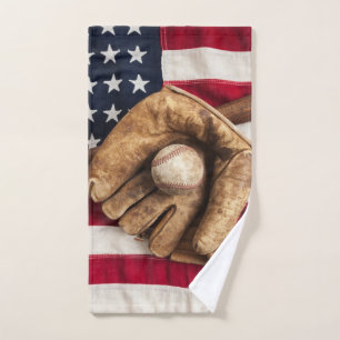 Vintage Baseball Hand Towel