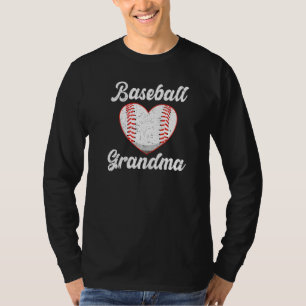 Vintage Baseball Heart Grandma T-Shirt