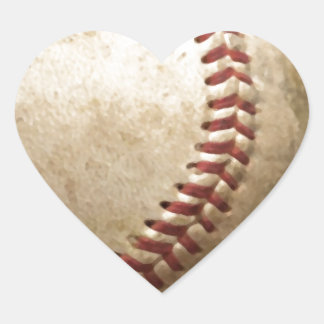Vintage Baseball Heart Sticker