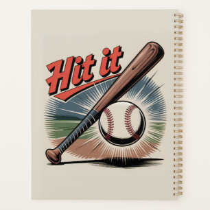 Vintage Baseball "Hit It" Retro Sports Planner