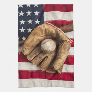 Vintage Baseball Kitchen Towel