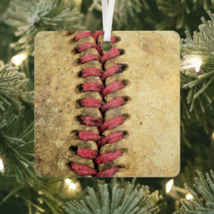 Vintage Baseball Metal Ornament