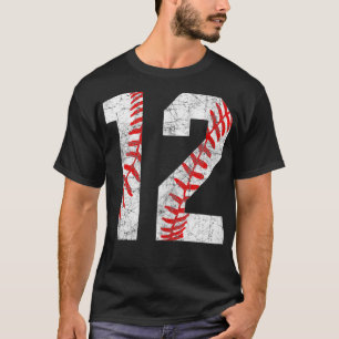 Vintage Baseball Mom 12 Jersey Baseball Favourite  T-Shirt