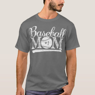 Vintage Baseball Mom 1 Favourite Player Biggest Fa T-Shirt
