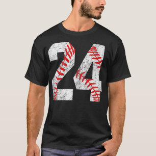Vintage Baseball Mom 24 Jersey Baseball Favourite T-Shirt