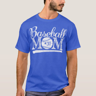 Vintage Baseball Mom 31 Favourite Player Biggest F T-Shirt