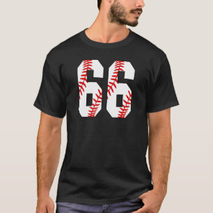 Vintage Baseball Mom 66 Jersey Baseball Favourite T-Shirt