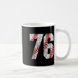 Vintage Baseball Mom #76 Jersey Baseball Favorite Coffee Mug