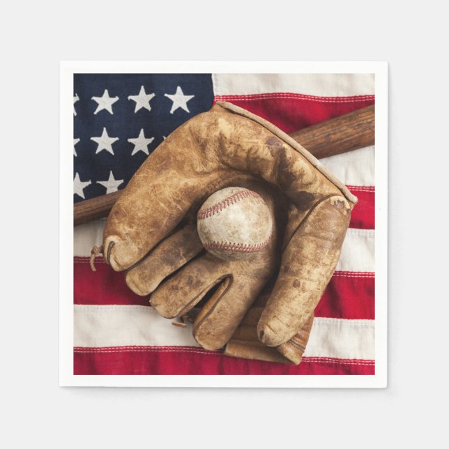 Vintage Baseball Napkin (Front)