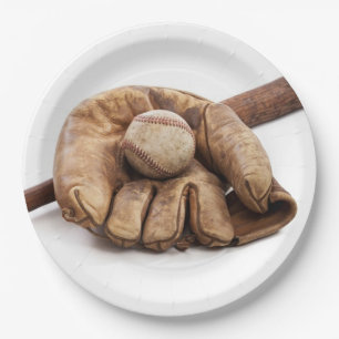 Vintage Baseball Paper Plate