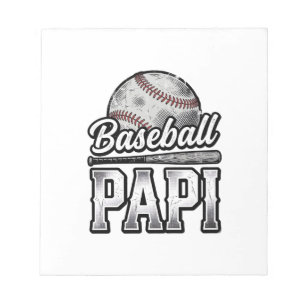 Vintage Baseball Papi Distressed Dad Shirt Design_ Notepad