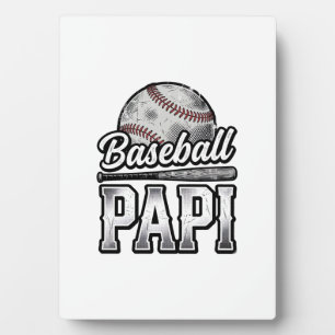Vintage Baseball Papi Distressed Dad Shirt Design_ Plaque