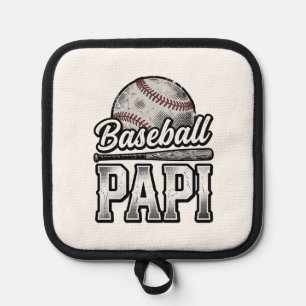 Vintage Baseball Papi Distressed Dad Shirt Design_ Pot Holder