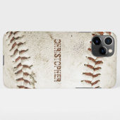 Vintage Baseball Personalized iPhone Case (Back Horizontal)