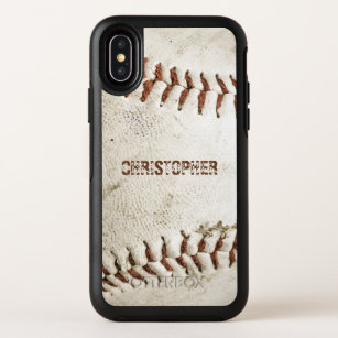 Vintage Baseball Personalized OtterBox Symmetry iPhone XS Case