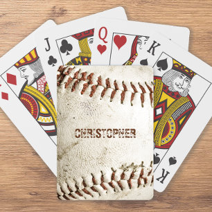 Vintage Baseball Personalized Playing Cards