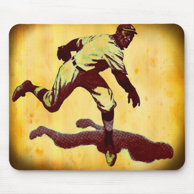 Vintage Baseball Pitcher Mouse Pad (Front)