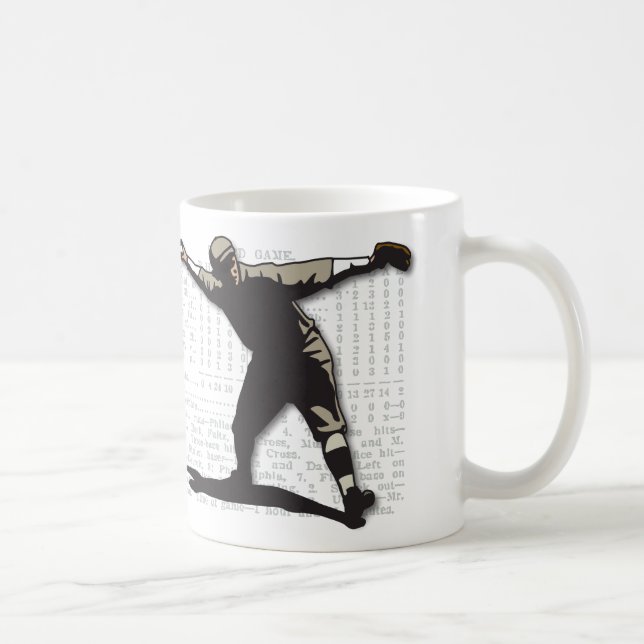Vintage Baseball Pitcher Mug (Right)