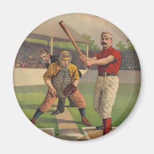 Vintage Baseball Poster Magnet